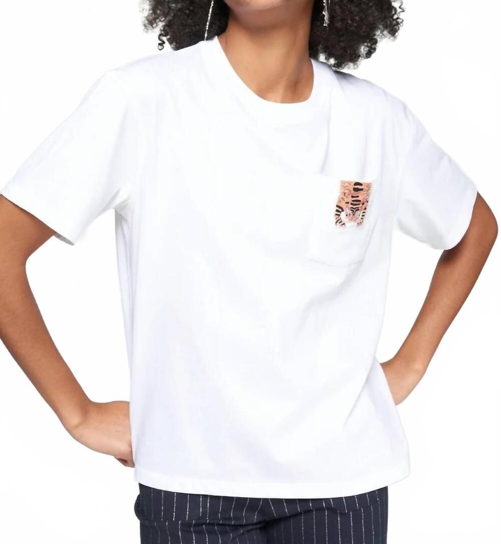 NEW VILAGALLO tiger short sleeve t-shirt in white